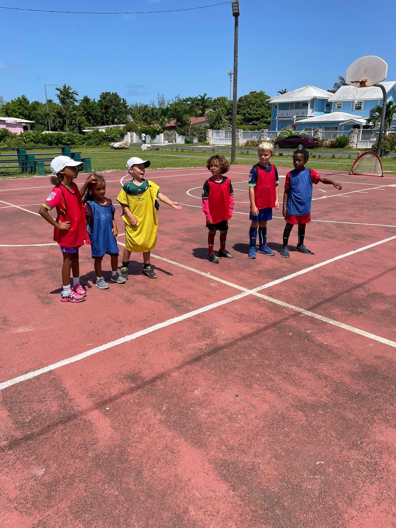 A group of Futprep players lined up during a Saturday session.
